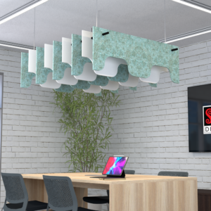 Hanging Acoustic Ceiling Baffles | Tally Design | 5' L | Multiple Colors Available