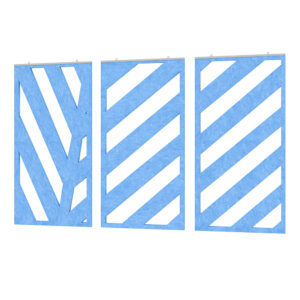 eSCAPE Blades Acoustic Wall Art 72"W x 47"H | 3-Piece Set | Available in 15 Colors