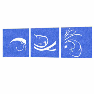 eSCAPE Series Breeze 3-Panel Acoustic Art | Suspended Acoustic Panels | 47"W x 47"H | Available in 15 Colors