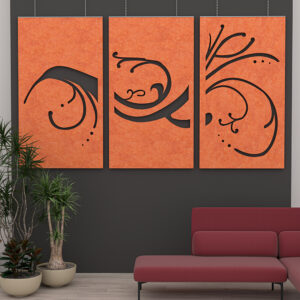 eSCAPE Series Acoustic Wall Art | 3-Panel Breeze Design | 141"W x 84"H | Available in 15 Colors