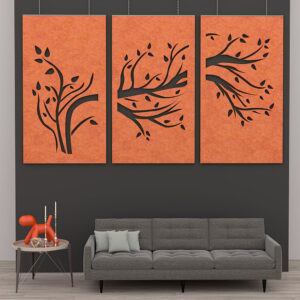 eSCAPE Series Acoustic Wall Art | 3-Panel Up Reach Design | 141"W x 84"H | Available in 15 Colors