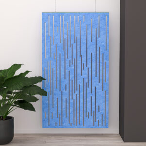 eSCAPE Series Barcode Hanging Acoustic Panel | 47"W x 84"H | Available in 15 Colors