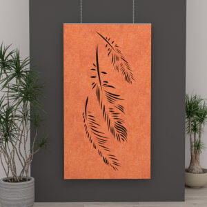 eSCAPE Series Feather Acoustic Wall Art | 47"W x 84"H | Available in 15 Colors