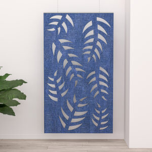 eSCAPE Series Hanging Acoustical Panel | Fern Leaves | 47"W x 84"H | 15 Colors Available