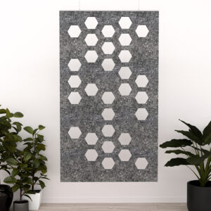 eSCAPE Series Hexagons Acoustic Wall Art | 47"W x 84"H | 15 Colors Available