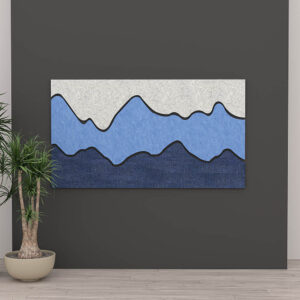 eSCAPE Series Acoustic Wall Art | Mountain Slopes 3-Piece Design | 84"W x 47"H | 18 Colors Available