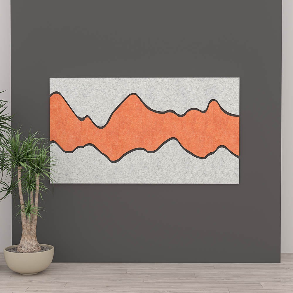 eSCAPE Series Acoustic Wall Art | Mountain Slopes 3-Piece Design | 47"W x 84"H | 18 Colors Available - Image 2
