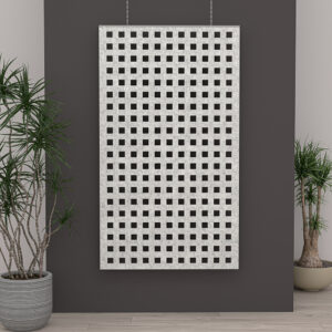 eSCAPE Series Square Grid Acoustic Wall Art | 47"W x 84"H | 15 Colors Available