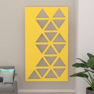 eSCAPE Series Triangle Clusters Acoustic Wall Art 47"W x 84"H | Available in 15 Colors