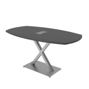 6-Person Conference Table with Metal X Base | Harmony Conference Series | 3'x5' Meeting Room Table