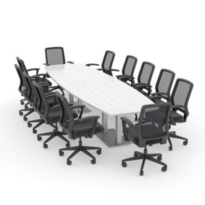 12 Person Conference Table And Task Chairs Bundle | 12' Arc-Boat