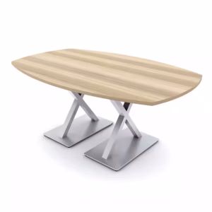 6-Person Conference Table with X Base | Harmony Conference Series | 6'x4' Meeting Room Table