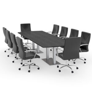 10 Person Conference Table And Chairs Bundle | 10' Arc-Rectangle