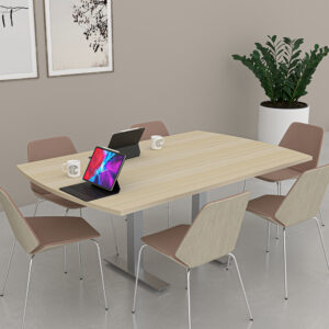 6-Person Conference Table With T Base | Harmony Conference Series | 6'x4' Meeting Room Table
