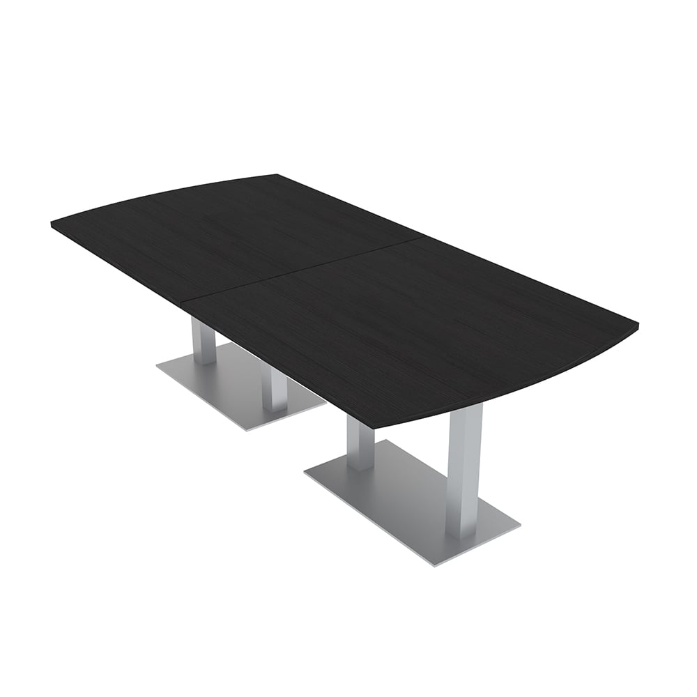 8 Person Conference Room Setup | 8' Arc-Rectangle Shaped Conference Table With Ergonomic Chairs Bundle - Image 2