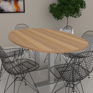 6 Foot Boval Conference Table with T Bases | Harmony Conference Series | 6 Person Table