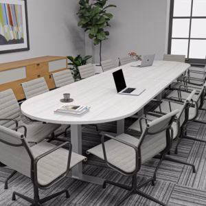 14-Person Conference Table with Metal T Base | Harmony Conference Series | 4'x14' Meeting Room Table