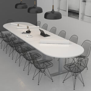 14-Person Racetrack Conference Table with T-Bases | Harmony Conference Series | 14' Table