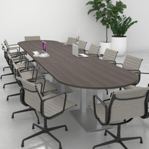 16-Person Conference Table with Metal Base | Harmony Conference Series | 4'x16' Meeting Room Table