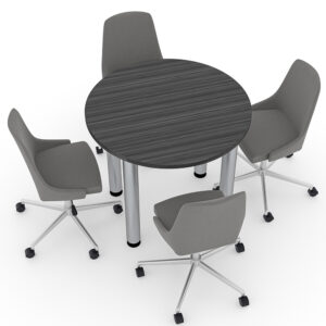 4 Person Meeting Room Bundle | 42" Round Table And Chairs Set