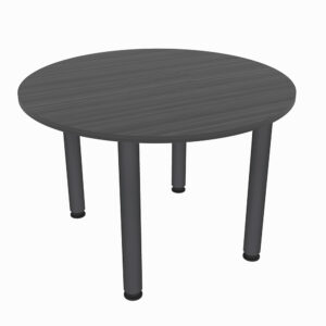 4-Person Office Table with Round Post Legs | Harmony Conference Series | 4' Diameter