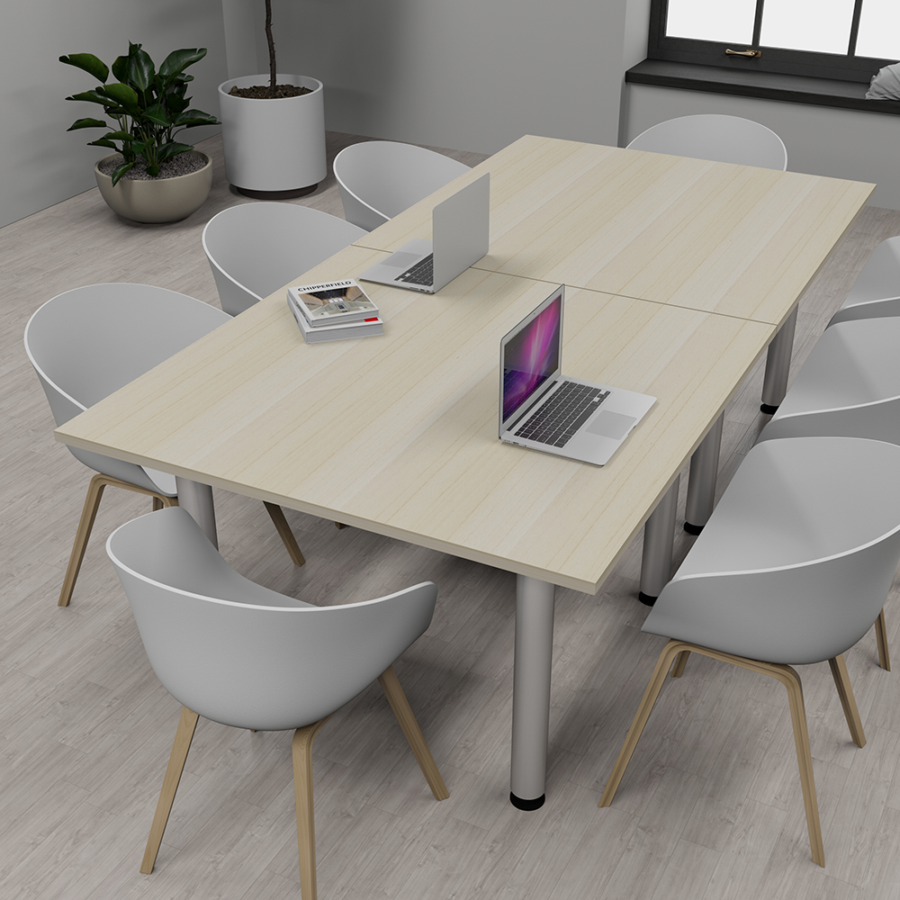 8-Person Conference Table With Post Base | Harmony Conference Series | 8'x4' Meeting Room Table - Image 2