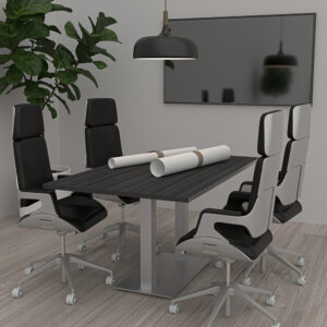 5 Foot Rectangle Conference Table with Metal Base | Harmony Conference Series | 6 Person Table