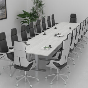 18-Person Conference Table with Metal T Base | Harmony Conference Series | 4'x18' Meeting Room Table