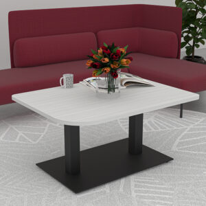 Office Coffee Table | 34"x45" Coffee Table With Double Post Base | Harmony Series Office Table | Available in 2 shapes