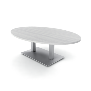 Wide Coffee Table | 45"x60" Coffee Table With Double Post Base | Harmony Series Office Table | Available In 7 Shapes