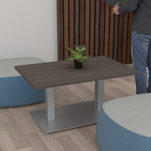 Office Coffee Table | 30"x45" Rectangle Coffee Table With Double Post Base | Harmony Series Office Table