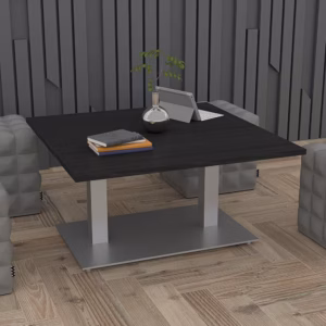 Office Coffee Table | 42"x42" Square Coffee Table With Double Post Base | Harmony Series Office Table