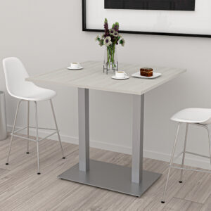 Wide Bistro Height Office Table | 45"x45" Standing Height Table With Double Post Base | Harmony Series Office Table | Available In 4 Shapes