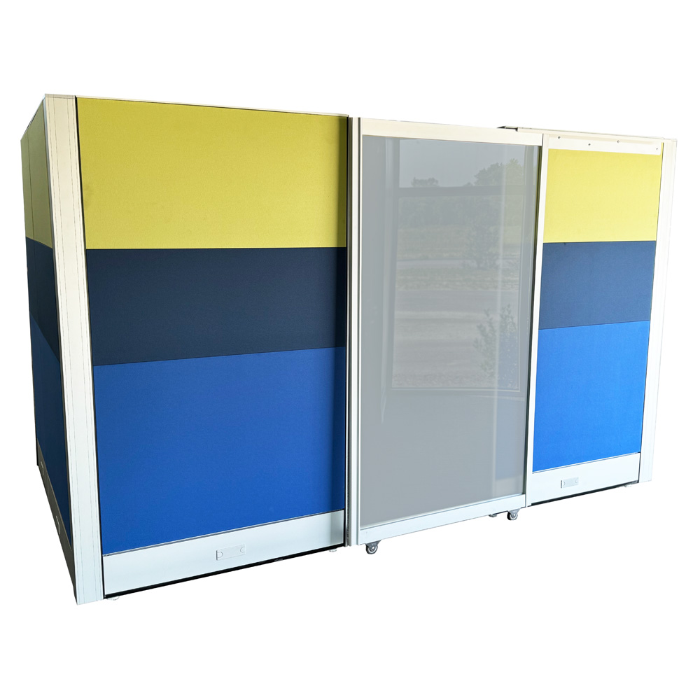 Cubicle Doors | Universal Mounting Bracket | Sliding | Frosted Acrylic & Aluminum Frame | 6 Sizes - Image 2