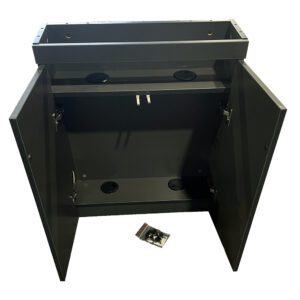 Cable Management Cabinet For Conference Tables | Universal Fit | Charcoal Laminate