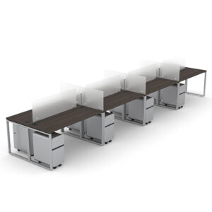 Nova Desking System with Desk Dividers | Seats 8