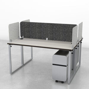 Modular Desking System with Acoustic Desk Dividers | Nova Desking System | Seats 2