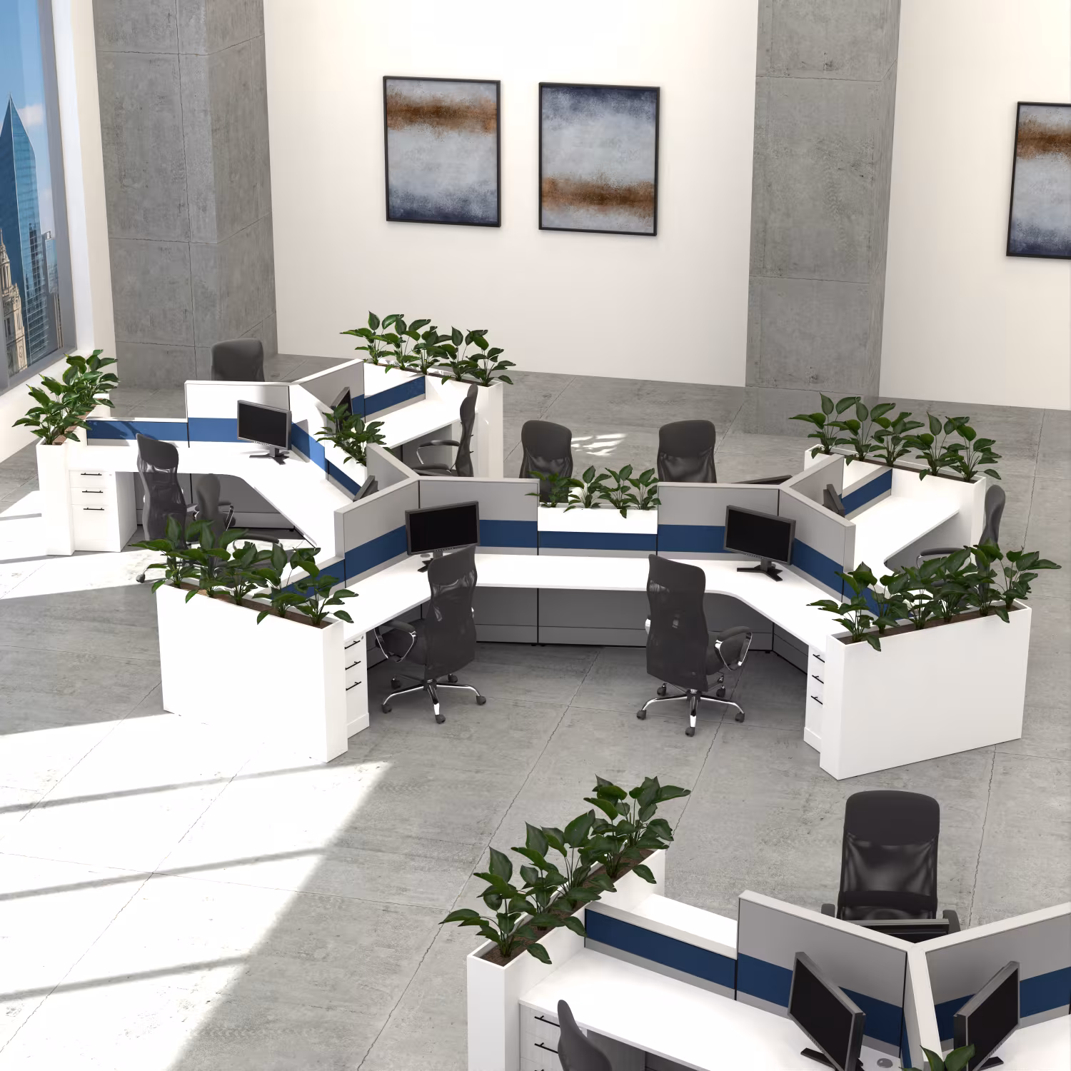 Laminate Indoor Floor Planters | Sol Furniture Collection | 3 Different Heights | 8 Laminate Options Available - Image 4