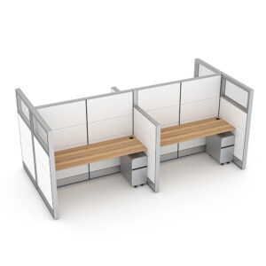 4-Person Privacy Workstation | Sapphire Cubicle System | 3X6x65-52"H