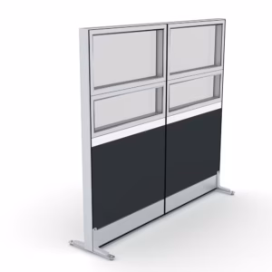 Waiting Room Divider Wall | Freestanding Glass Partition | 6x65"H