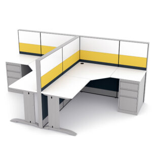 Modern Modular Workstations | Sapphire Cubicle System 5x6x52"H | Seats 2