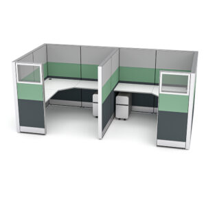 2-Person Cubicle Workstations | Sapphire Cubicle System | 6x6x65"H