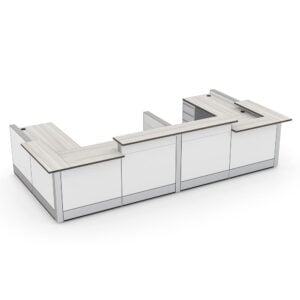 Double Reception Workstation | Sapphire Cubicle System | 3x12x39"H-32"H