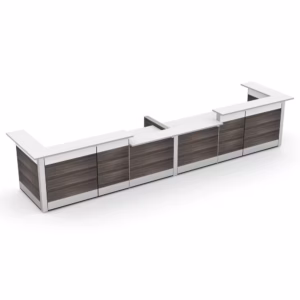 ADA Double Reception Counter Desk | Sapphire Cubicle System | 3x16x39"-32"H