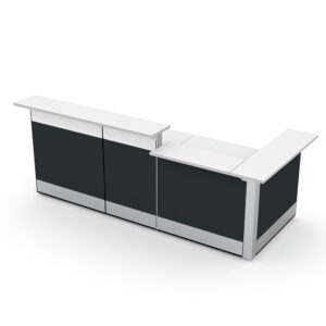 L-Shaped ADA Reception Cubicle | Sapphire Cubicle System | 3x8x39"H
