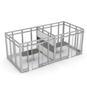 Glass Conference Rooms with Full Glass Walls | Sapphire Wall System | 10x9x95"H