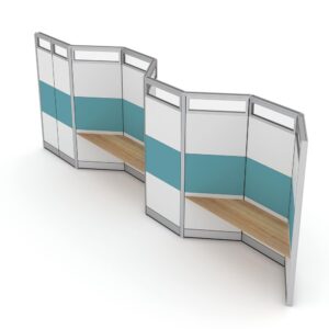 Touchdown Spaces Divider Wall Workstations | Sapphire Wall System | 22x3x95"H
