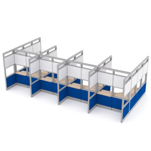 Customer Service Cubicles | Sapphire Wall System | 25x12x95"H