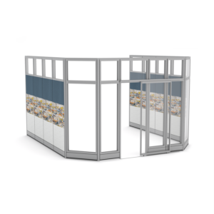 Modular Conference Room with Door | Sapphire Wall System | 13' x 14' x 108"H