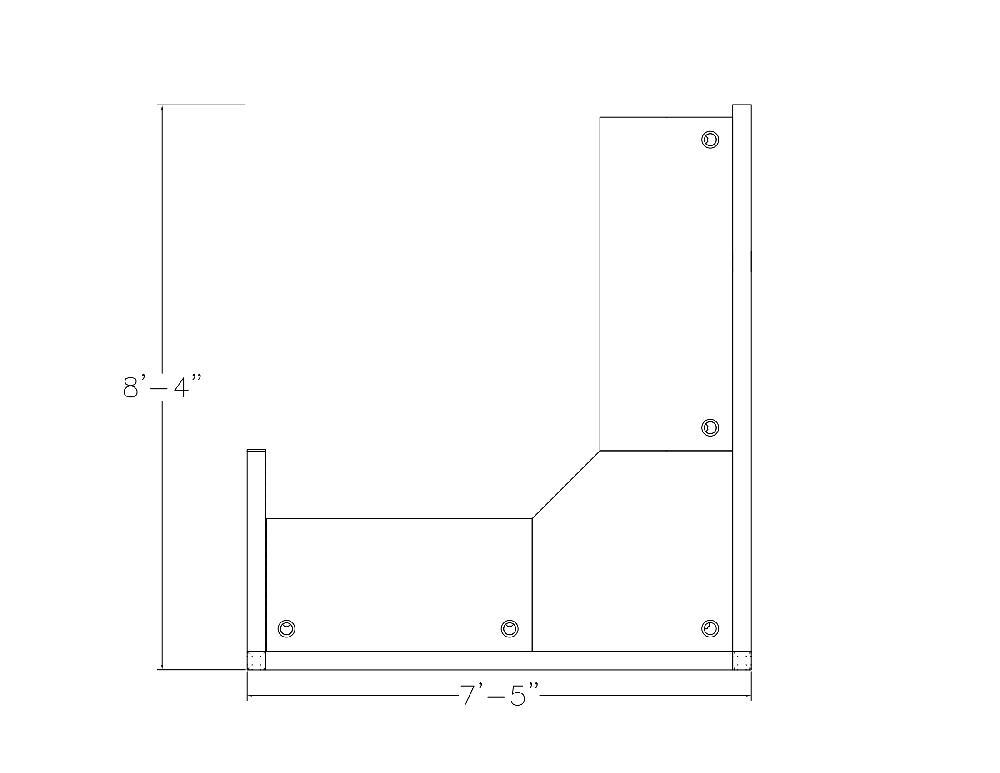 Workstation Cubicle with L-Shaped Desk | Sapphire Wall System | 7' x 8' x 84"H - Image 4